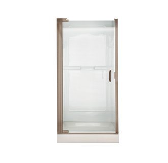 American Standard AM0301D.400 Euro Frameless Clear Glass Pivot Shower Door - Brushed Nickel